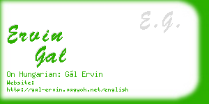 ervin gal business card