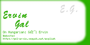 ervin gal business card
